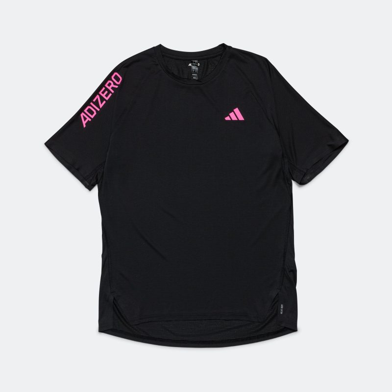 adidas running mens adizero tee black 1