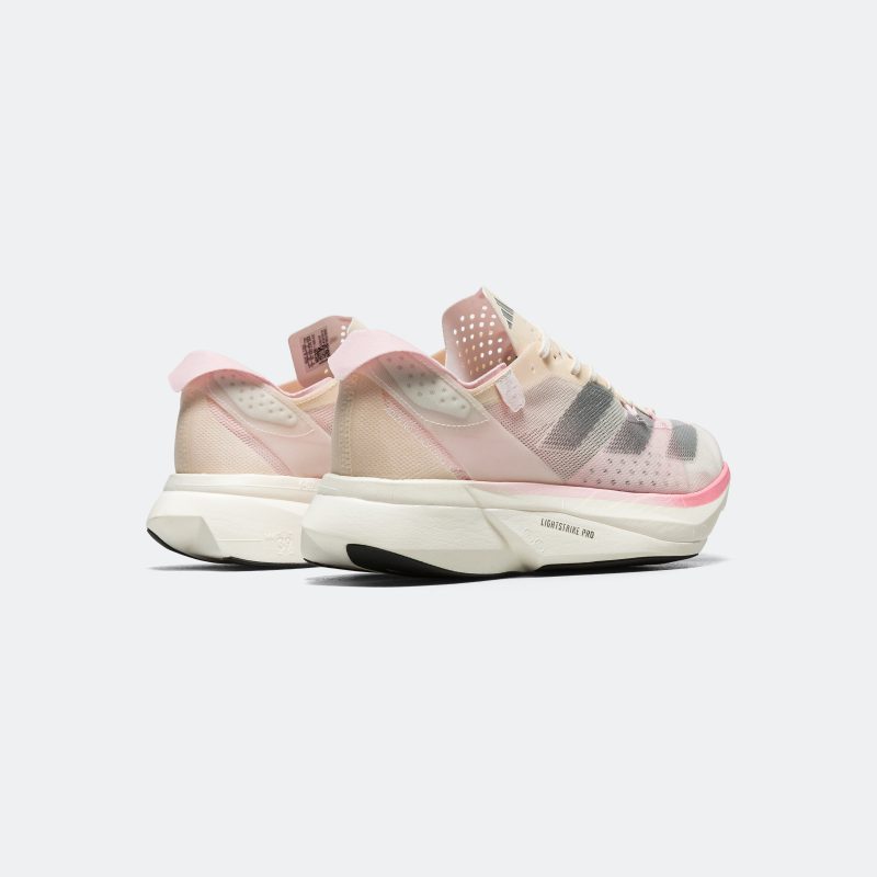 adidas running mens and womens adizero adios pro 3 sakura chalk white silver metallic clear pink 3