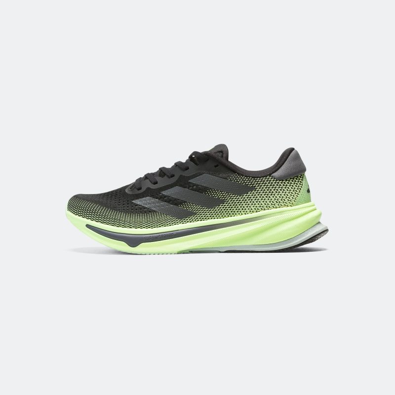 adidas running mens supernova rise core black grey five green spark 1