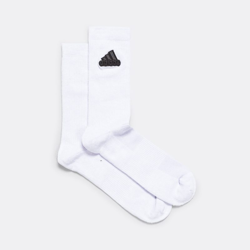 adidas running sw crew sock white black 2