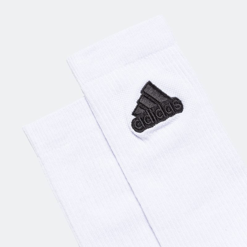 adidas running sw crew sock white black 3