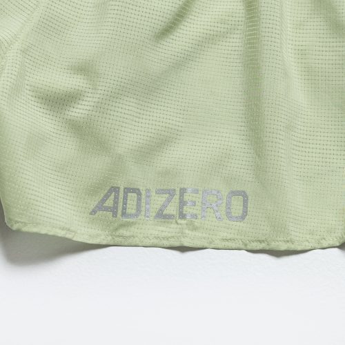 adidas running womens adizero 3in split shorts magic lime 6