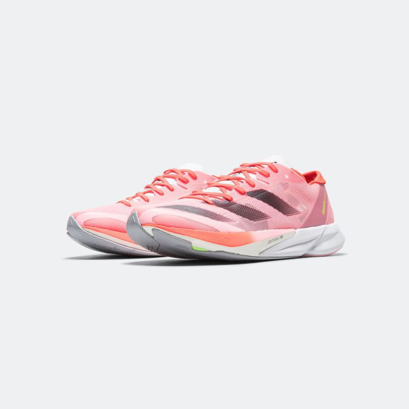 adidas running womens adizero adios 8 pink spark aurora metallic solar red 2