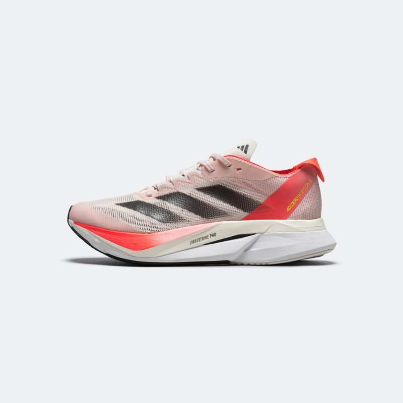 adidas running womens adizero boston 12 pink spark aurora metallic solar red 1