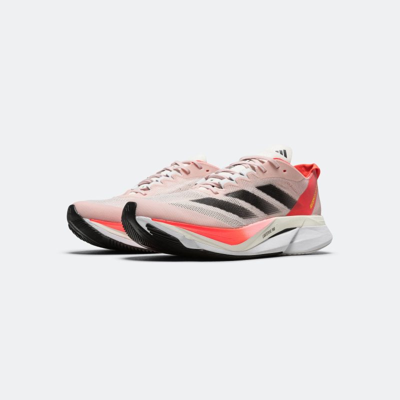 adidas running womens adizero boston 12 pink spark aurora metallic solar red 2