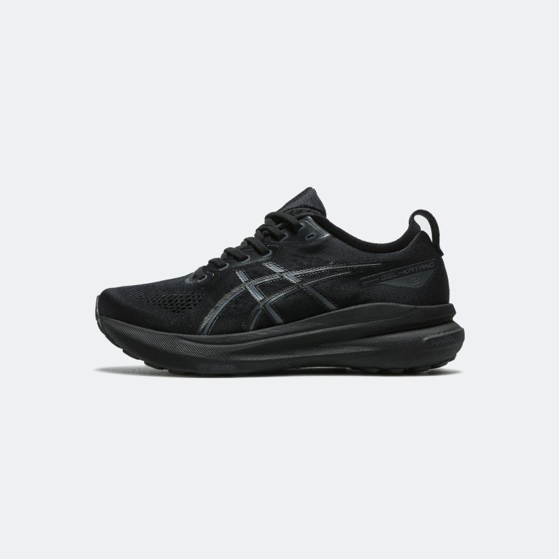 asics running kayano 31 black black 1