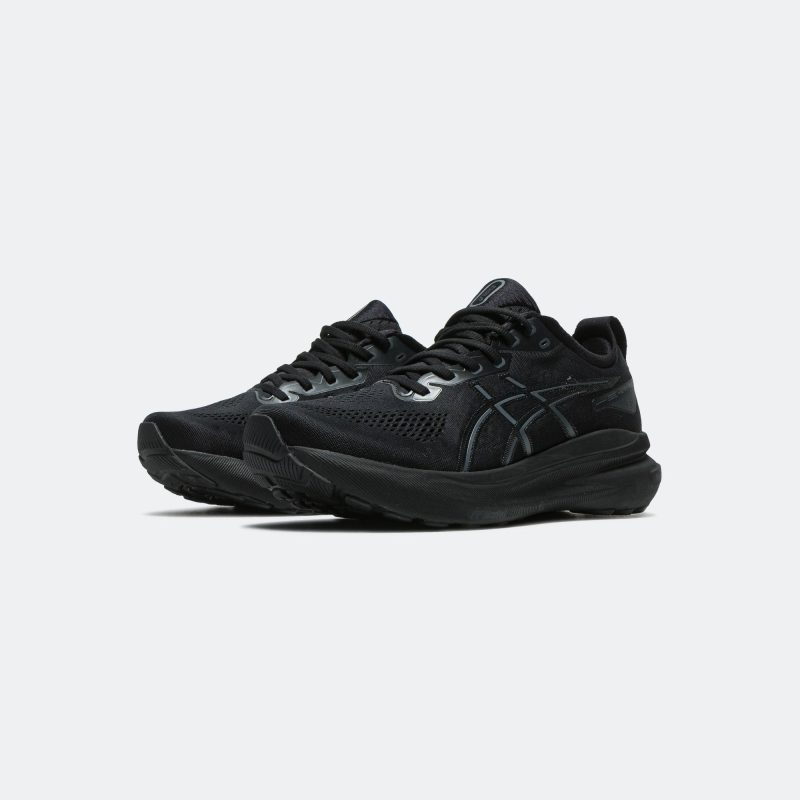 asics running kayano 31 black black 2