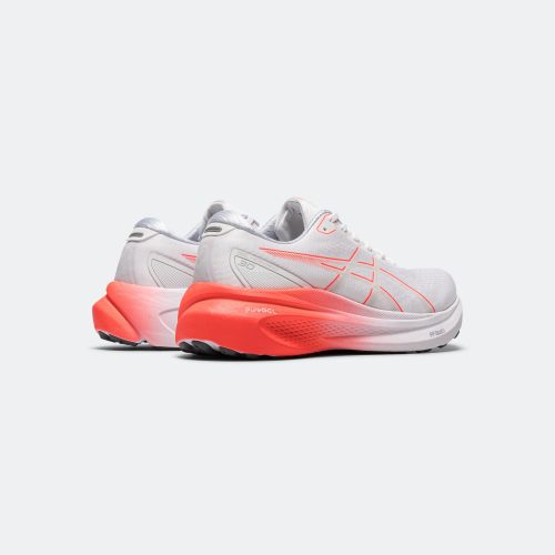 asics running mens gel kayano 30 white sunrise red 3