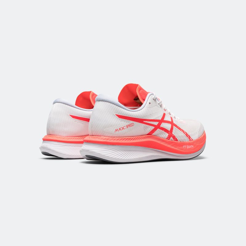 asics running mens magic speed 3 white sunrise red 3