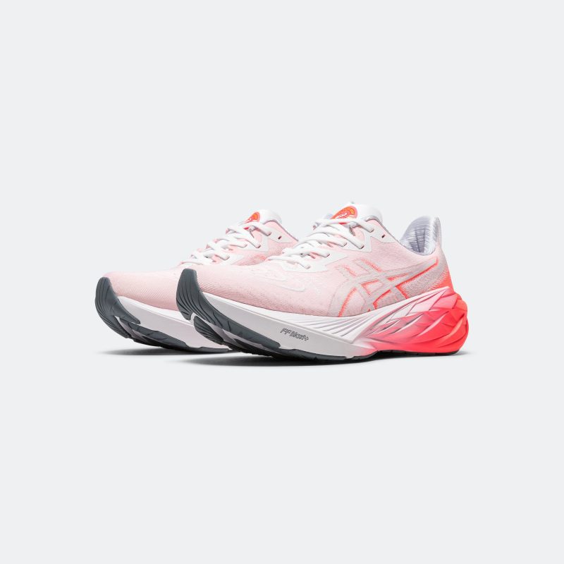 asics running mens novablast 4 white sunrise red 2