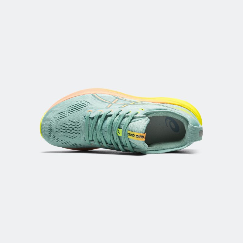 asics running paris pack gel kayano 31 light celadon safety yellow 4