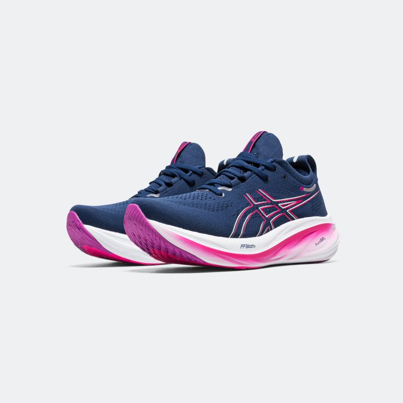 asics running womens gel nimbus 26 blue expanse bold magenta 2