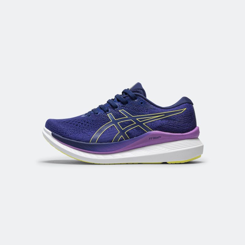 asics running womens glideride 3 dive blue eggplant 1