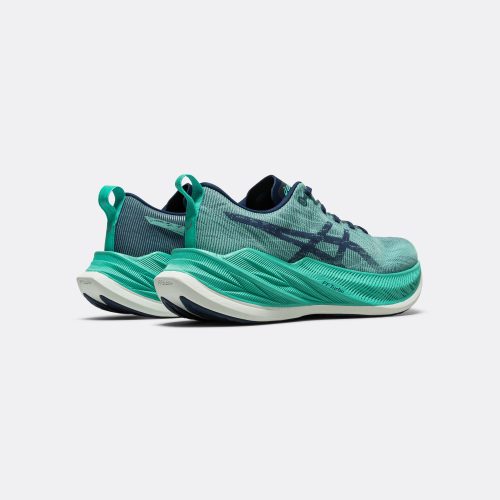 asics running womens mens superblast aurora green blue expanse 3