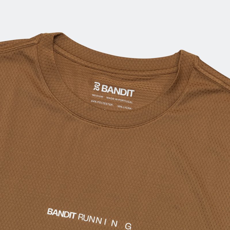 bandit running in good time micromesh long sleeve performance tee brown 3