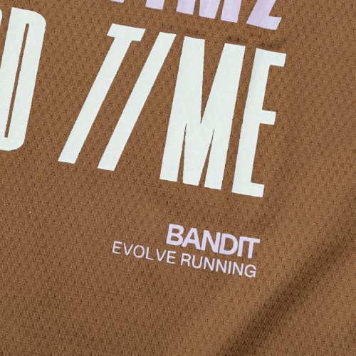 bandit running in good time micromesh long sleeve performance tee brown 8