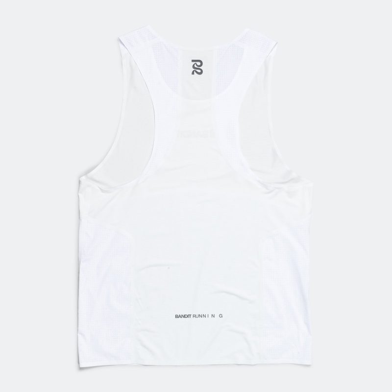 bandit running mens run tank white 2