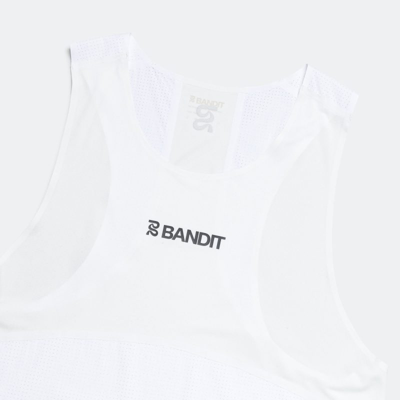 bandit running mens run tank white 3