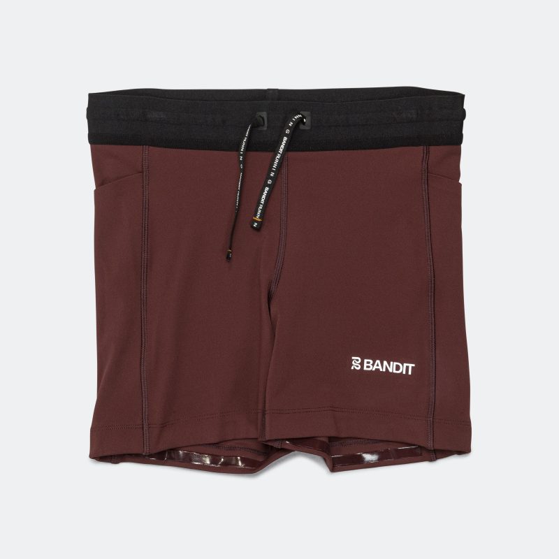 bandit running stamina 5 inch compression shorts deep cherry 1