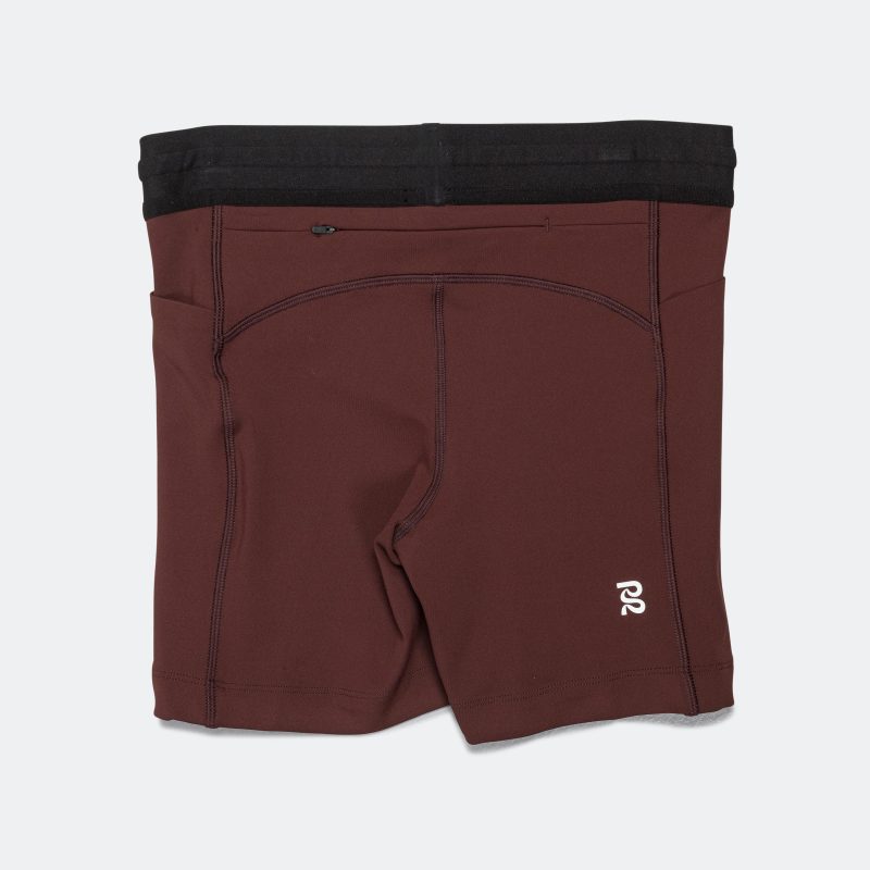 bandit running stamina 5 inch compression shorts deep cherry 2