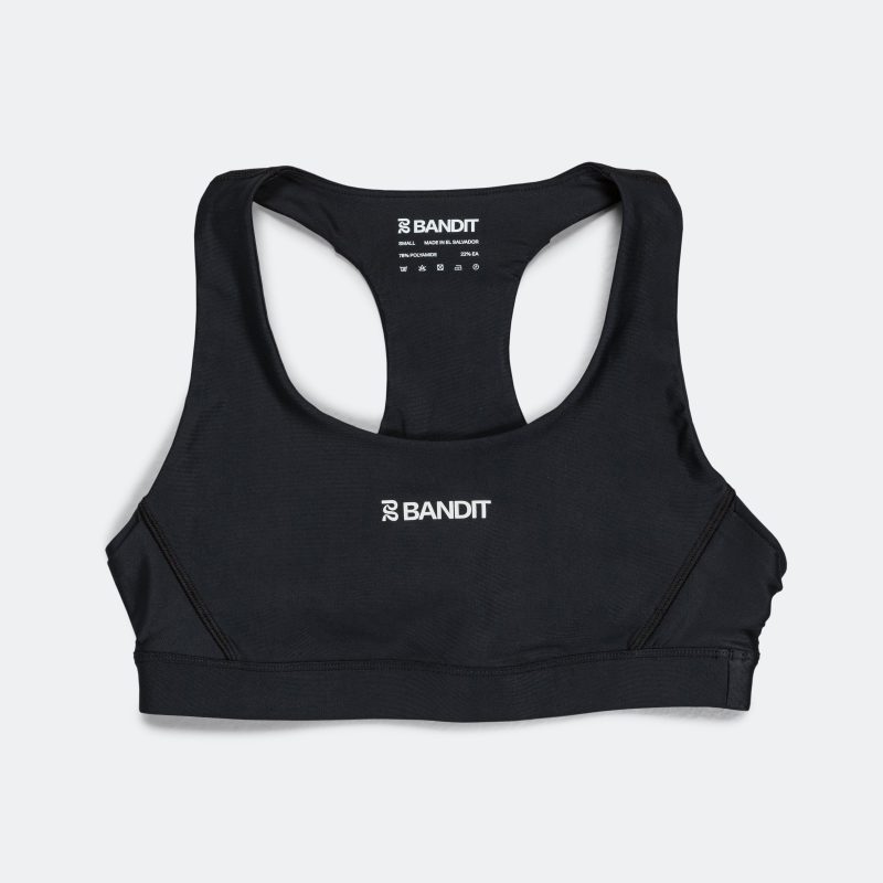 bandit running womens superbeam scoop neck bra black 1