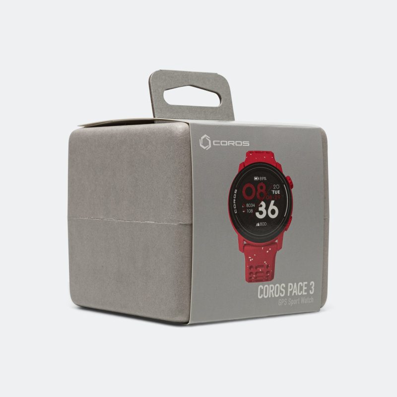 coros pace 3 gps sport watch retro pack red silicone 7