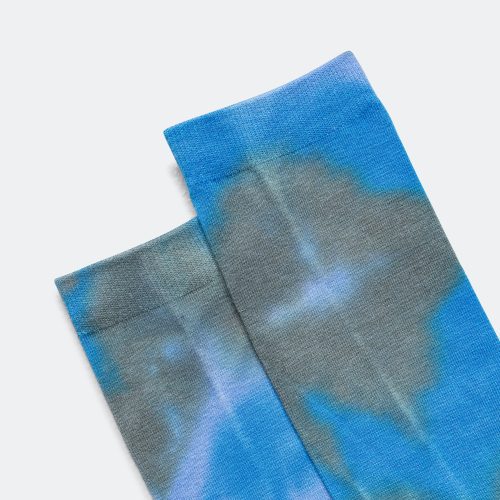 district vision performance cordura crew socks blue tie dye 3