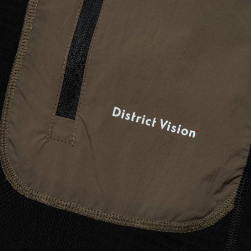 district vision running mens half zip merino grid fleece black 5