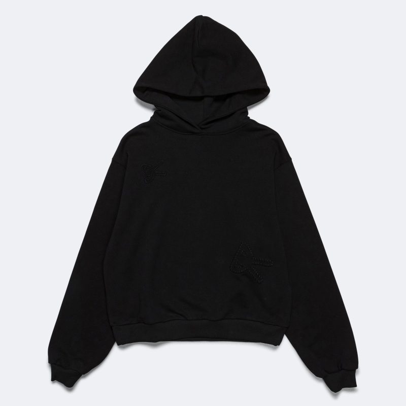 district vision running womens cropped hoodie black 1