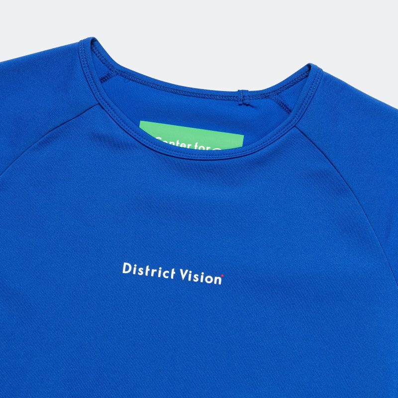 district vision running womens lightweight short sleeve fitted tee surf blue 2