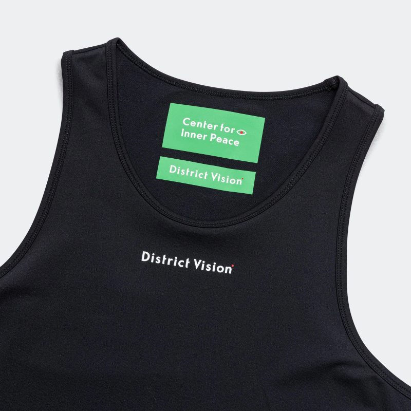 district vision running womens training singlet black 2