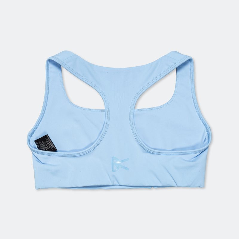 district vision running womens twin layer medium sports bra cerulean 2