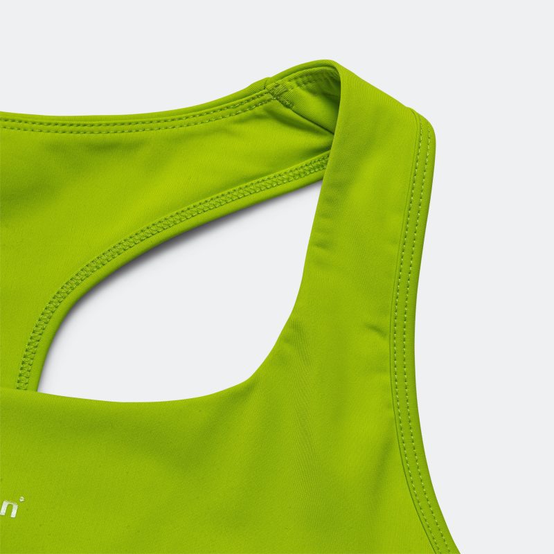 district vision running womens twin layer medium sports bra lime 3