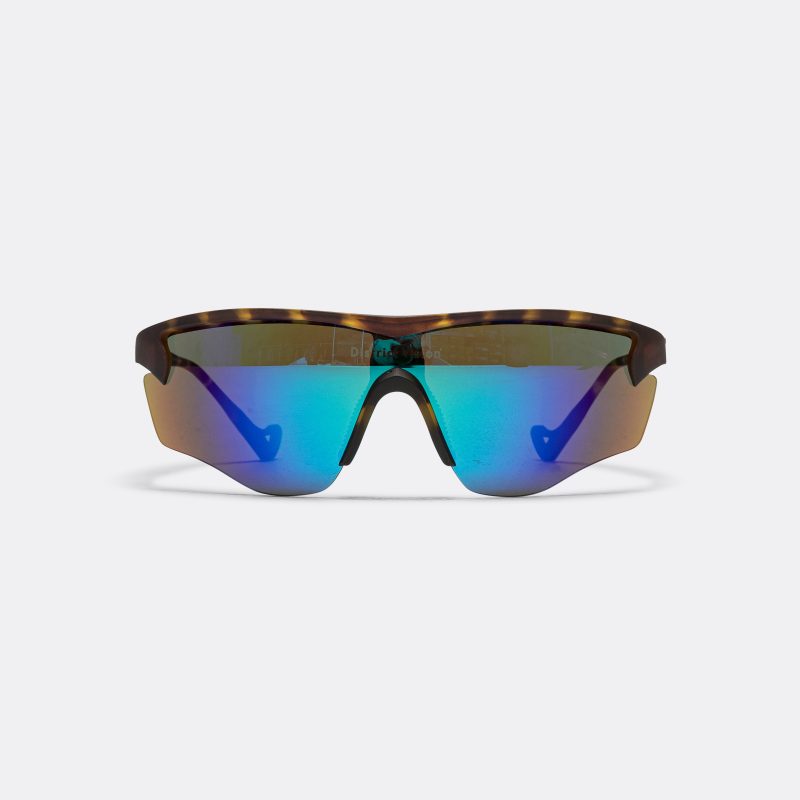 district vision sunglasses junya racer tortoise d plus blue mirror 1