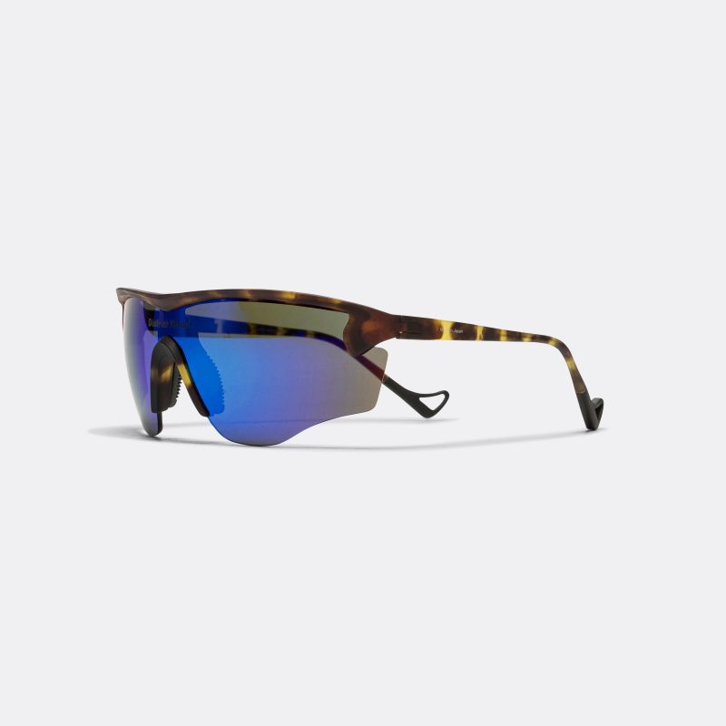 district vision sunglasses junya racer tortoise d plus blue mirror 2