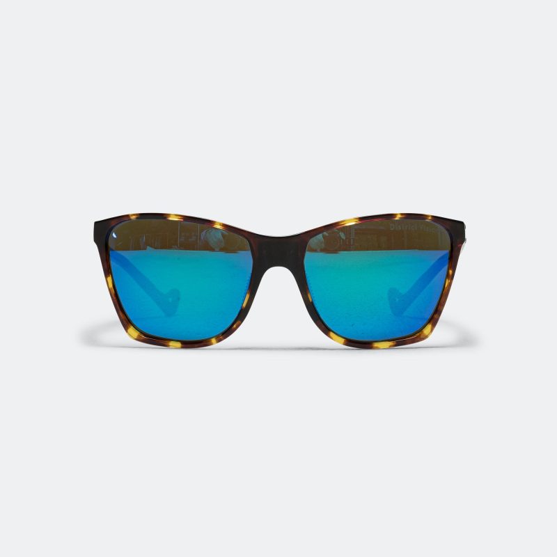 district vision sunglasses keiichi standard tortoise d plus blue mirror 1