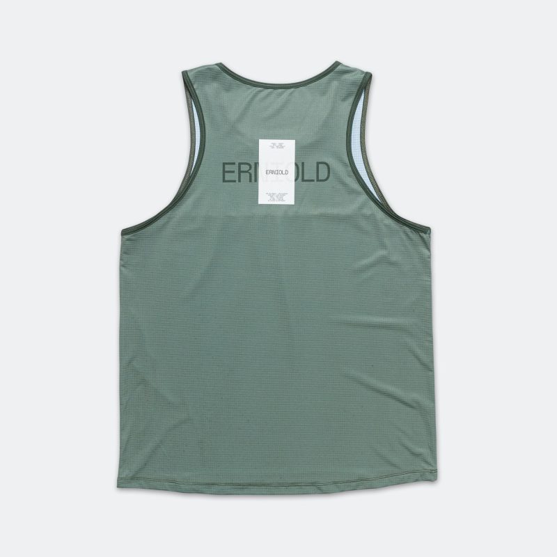 erniold ss24 mens race singlet dark moss 2