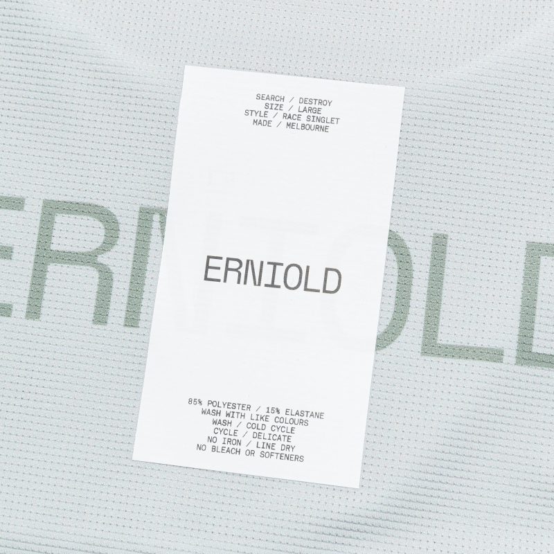 erniold ss24 mens race singlet light moss 8