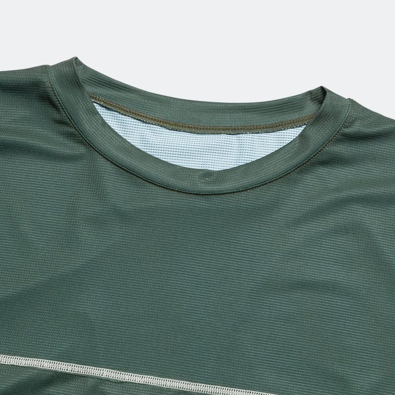 erniold ss24 mens run tee ls dark moss 3