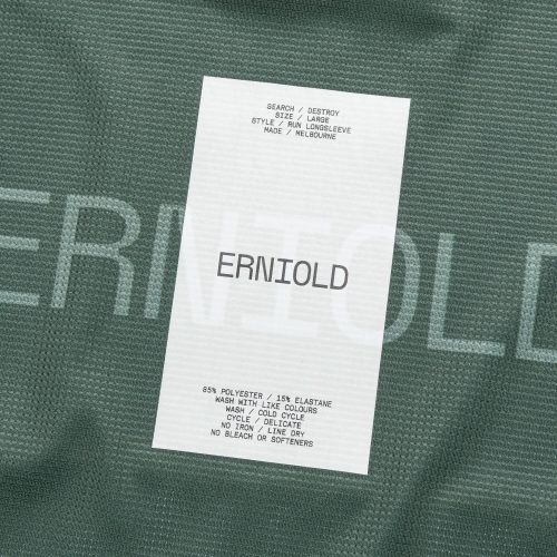 erniold ss24 mens run tee ls dark moss 7