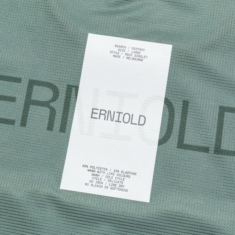 erniold ss24 womens race singlet dark moss 7