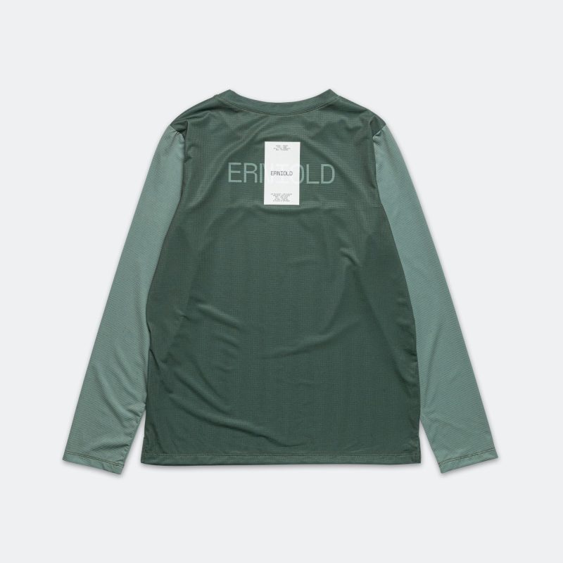 erniold ss24 womens run tee ls dark moss 2