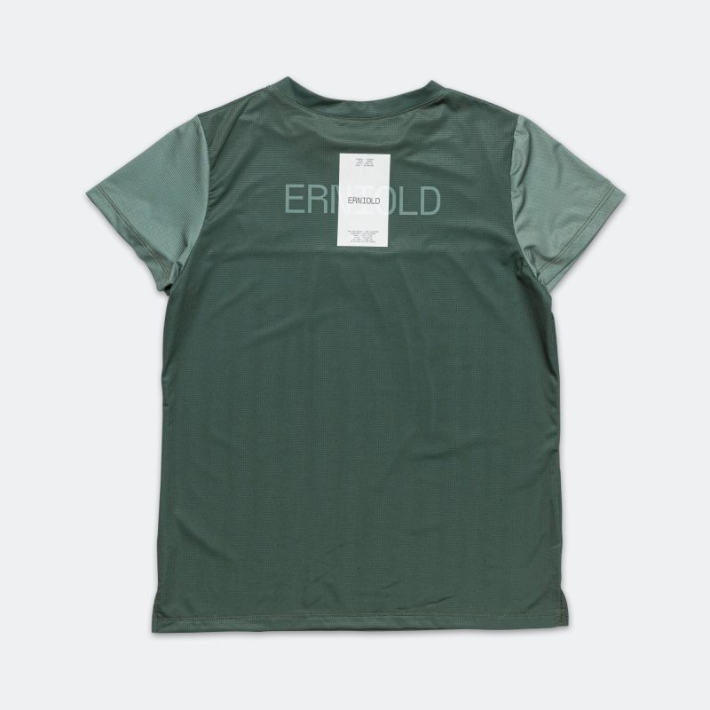 erniold ss24 womens run tee ss dark moss 2