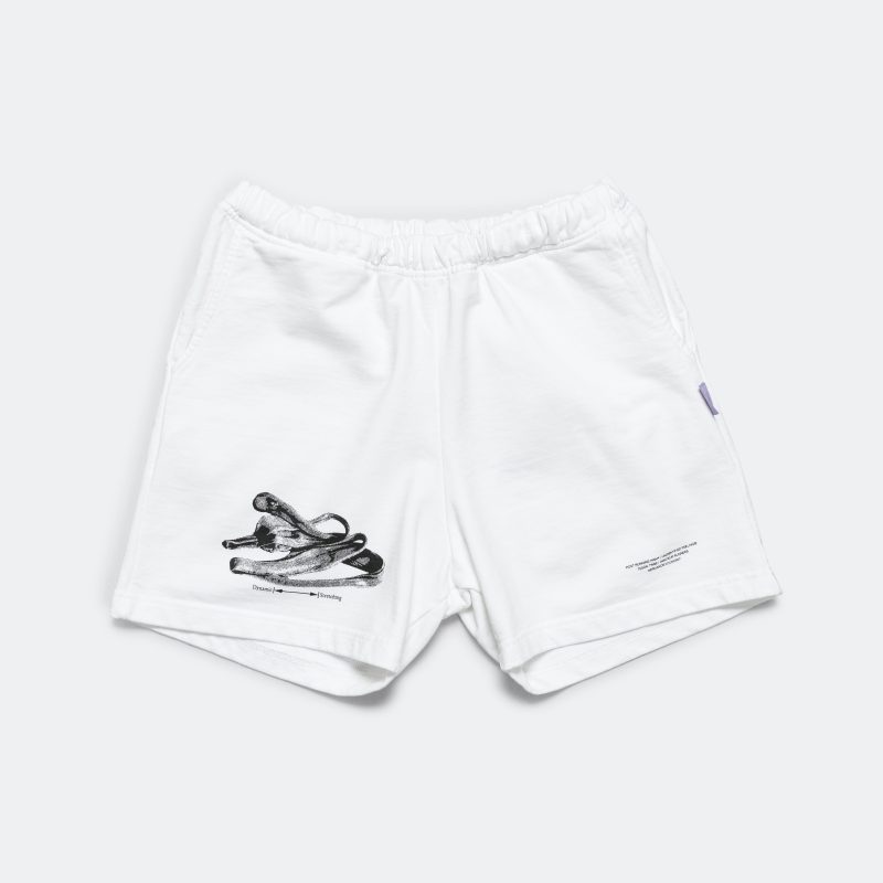 hermanos koumori chicle relaxation shorts white 1