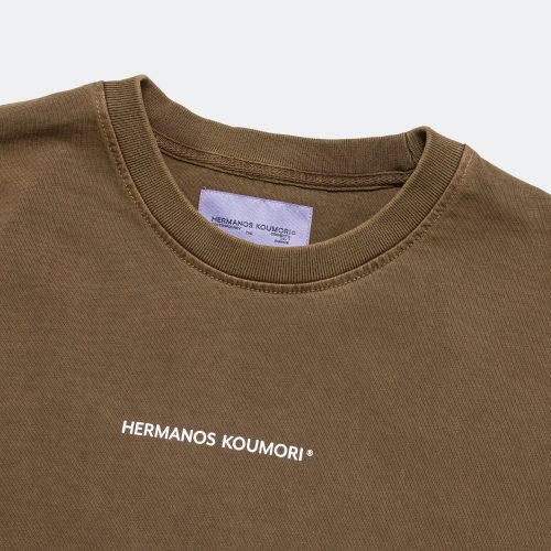 hermanos koumori mosaic t shirt brown 3