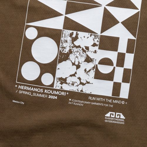 hermanos koumori mosaic t shirt brown 7