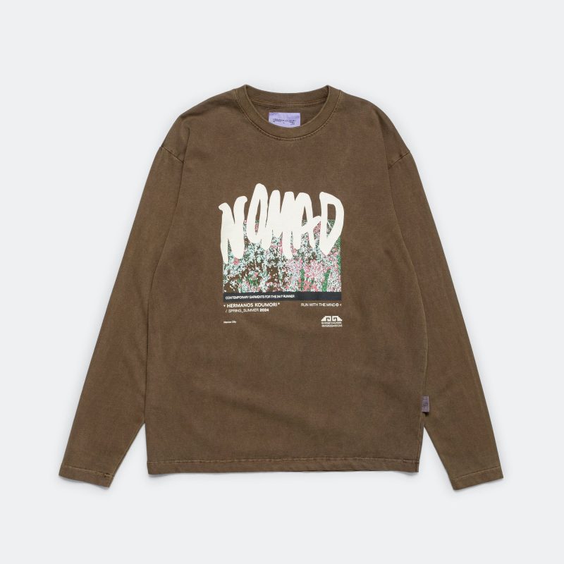 hermanos koumori nomad longsleeve t shirt brown 1