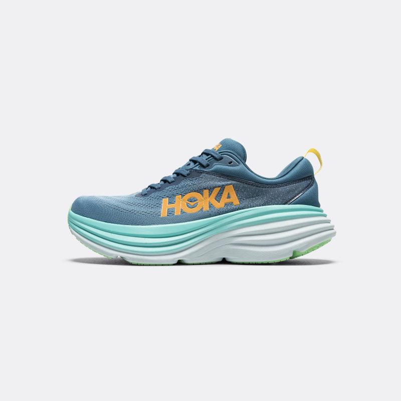 hoka running mens bondi 8 real teal shadow 1