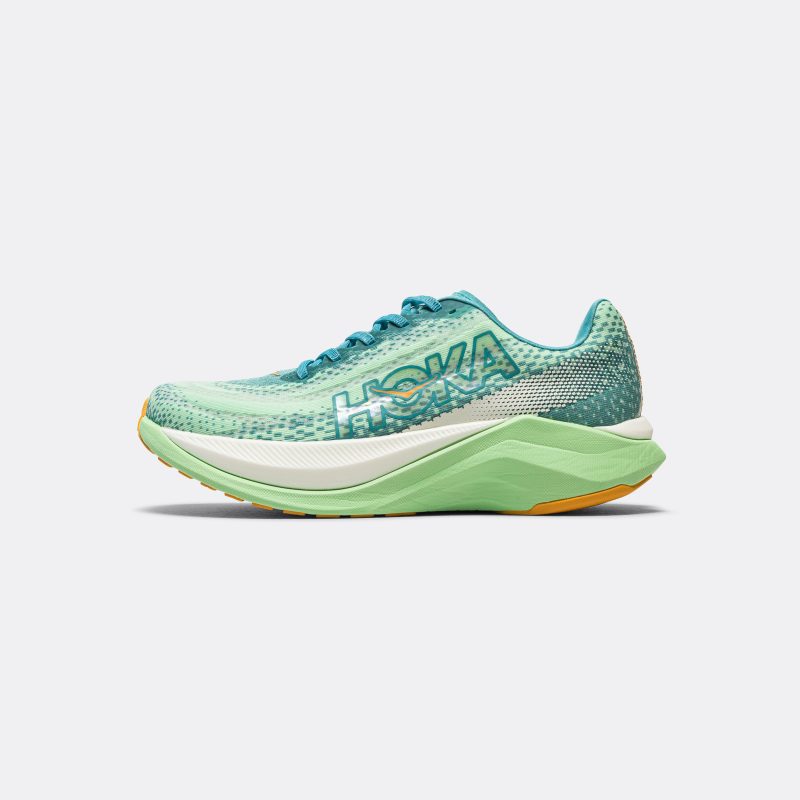 hoka running mens mach x ocean mist lime glow 1