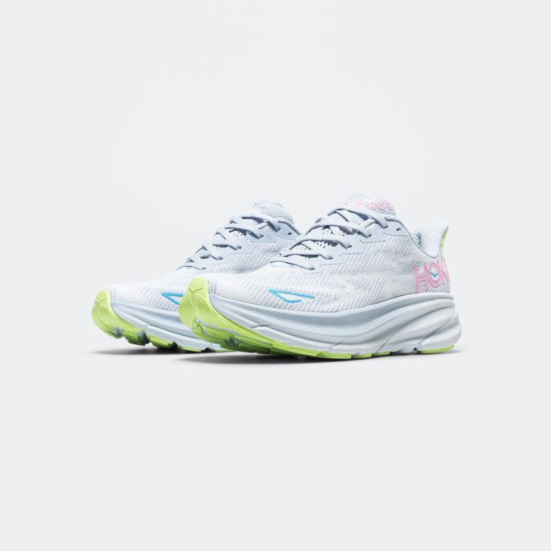 hoka running womens clifton 9 gull sea ice 2